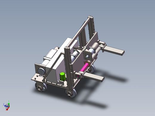 AGV小车设计含三维+二维+说明主视缩略图