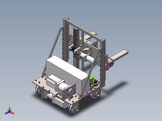 AGV小车设计含三维+二维+说明正等轴测缩略图