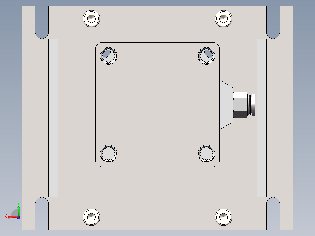 密封条冲切机构后视图