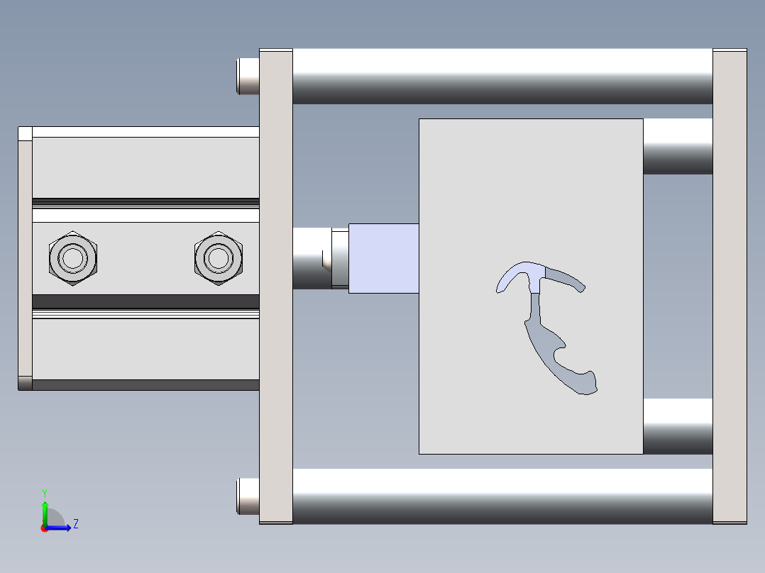 密封条冲切机构左视图