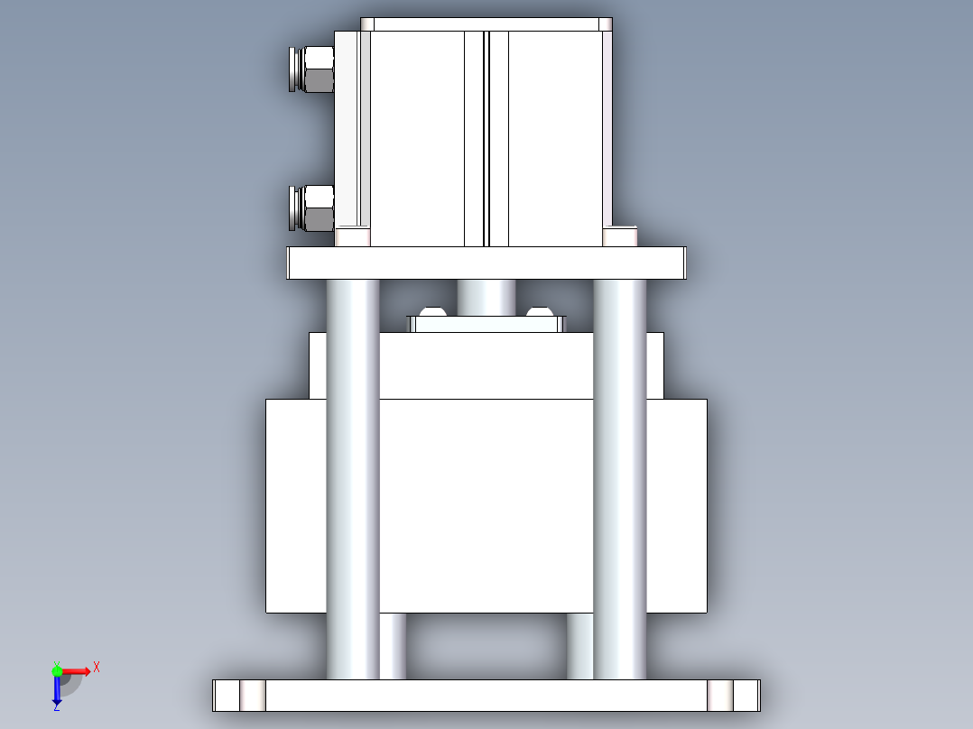 密封条冲切机构俯视图