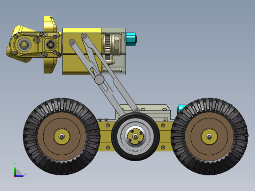 管道探测机器人小车左视缩略图