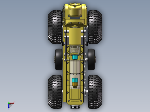 管道探测机器人小车俯视缩略图