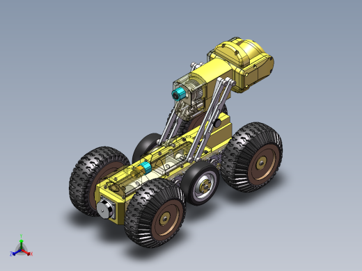 管道探测机器人小车正等轴测缩略图