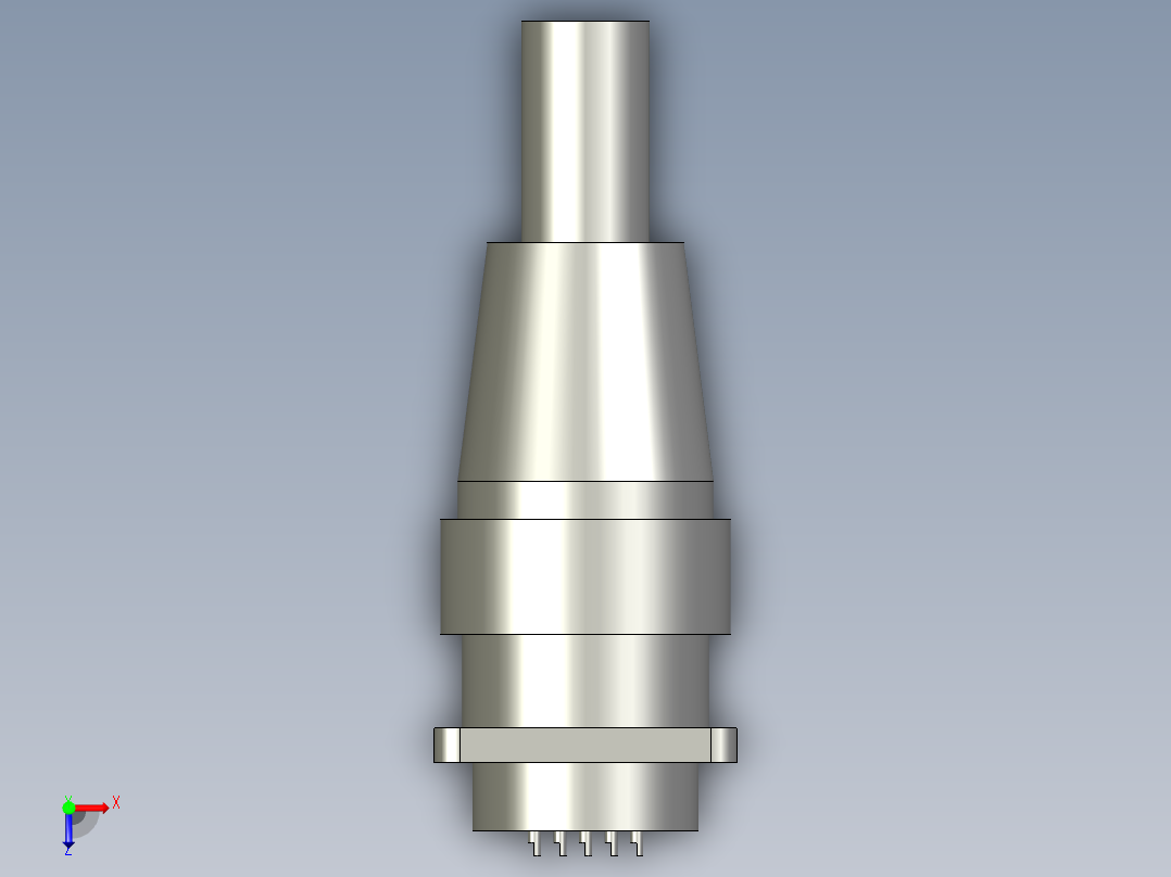 WS28J24QZ24针公母头一套额定电流5A俯视图