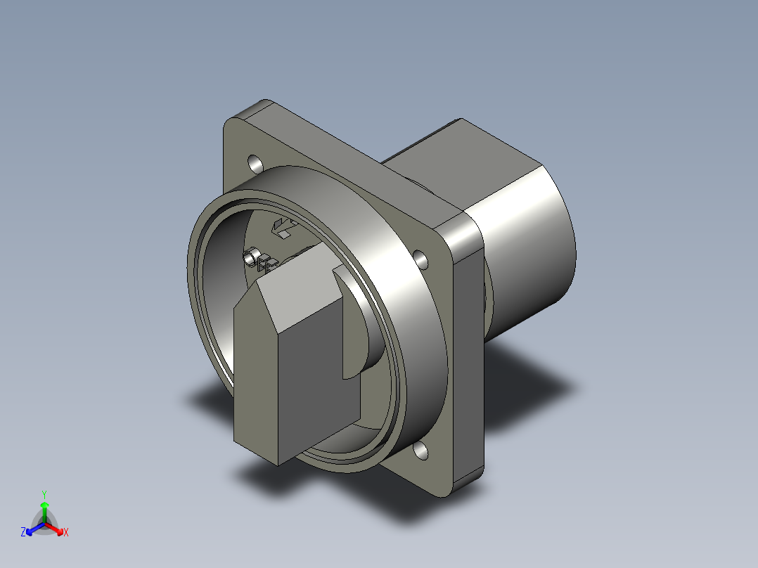 16电源总开关GLH13-20正等轴测图