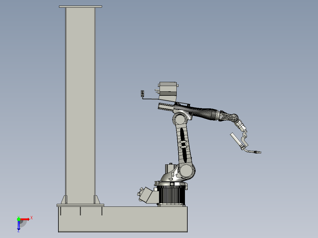 KR5带焊枪BJKR5arc配置2俯视图