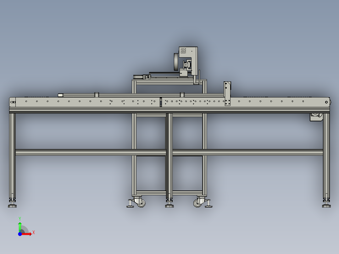 物料连续性输送检测的检测装置前视图