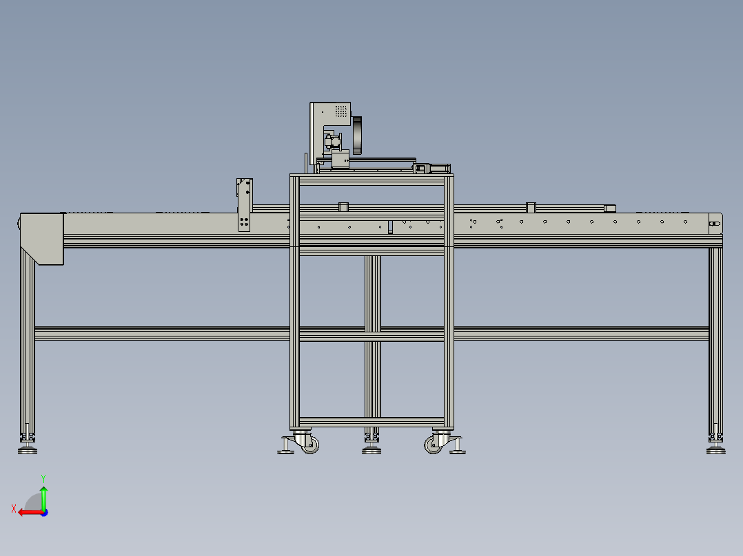 物料连续性输送检测的检测装置后视图