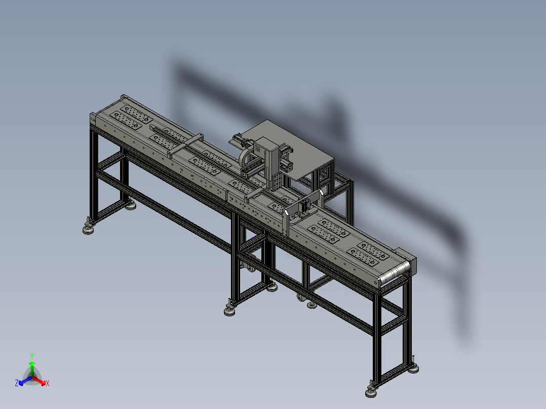 物料连续性输送检测的检测装置正等轴测图