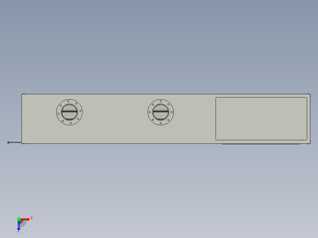 有温度监控功能的加热柜体俯视图