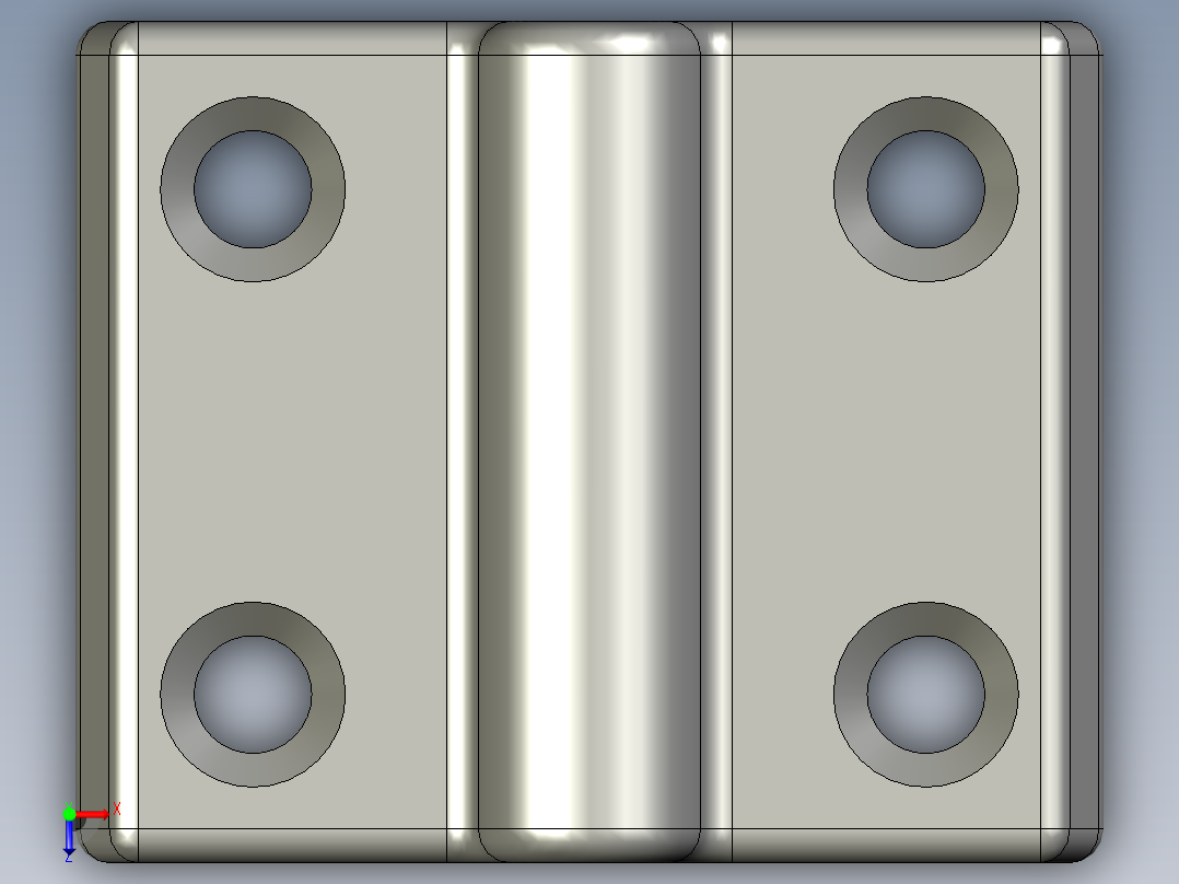 锌合金合页XR-3040俯视图