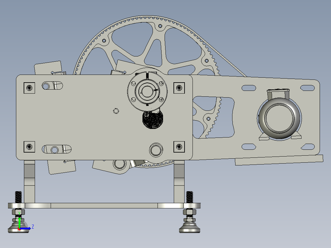 土木工程用岩石破碎机左视图