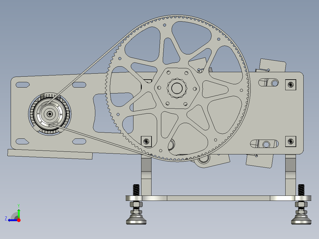 土木工程用岩石破碎机右视图