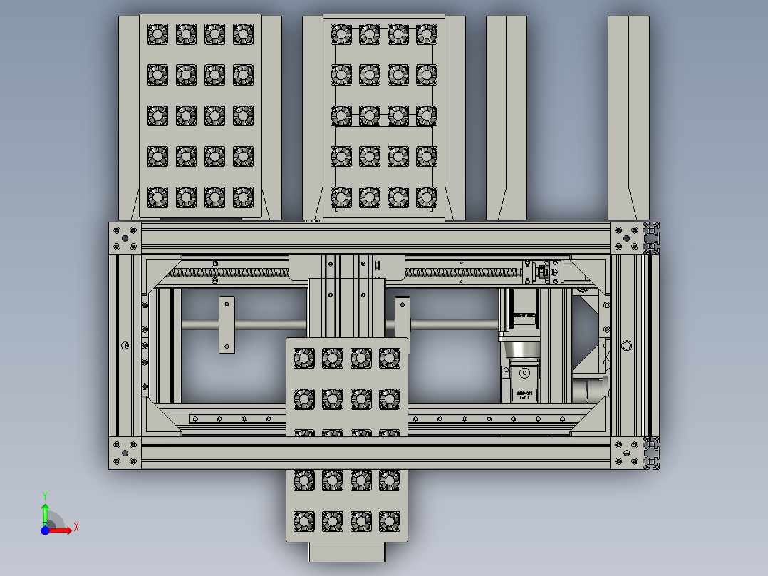 K双丝杆伸降机自动伸缩货叉_11前视图