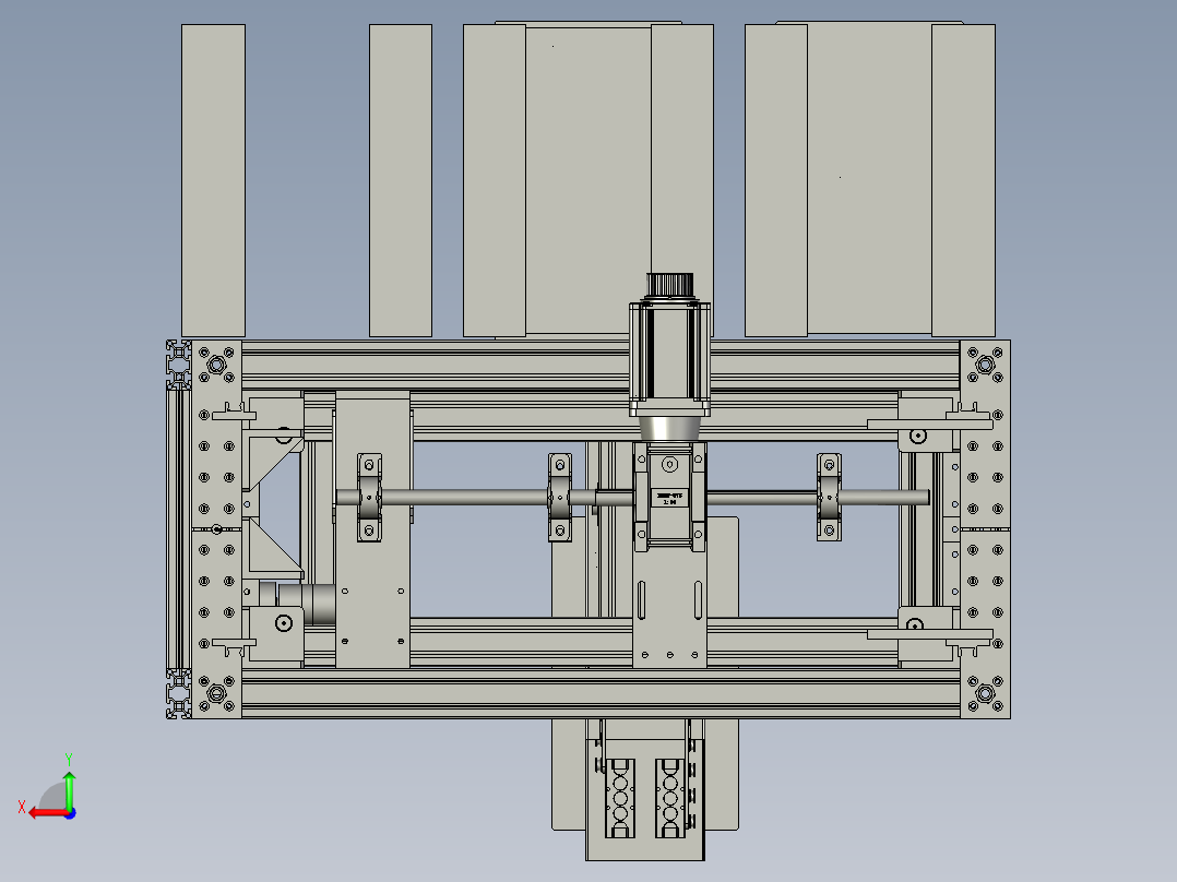 K双丝杆伸降机自动伸缩货叉_11后视图