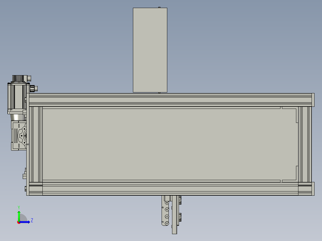 K双丝杆伸降机自动伸缩货叉_11左视图