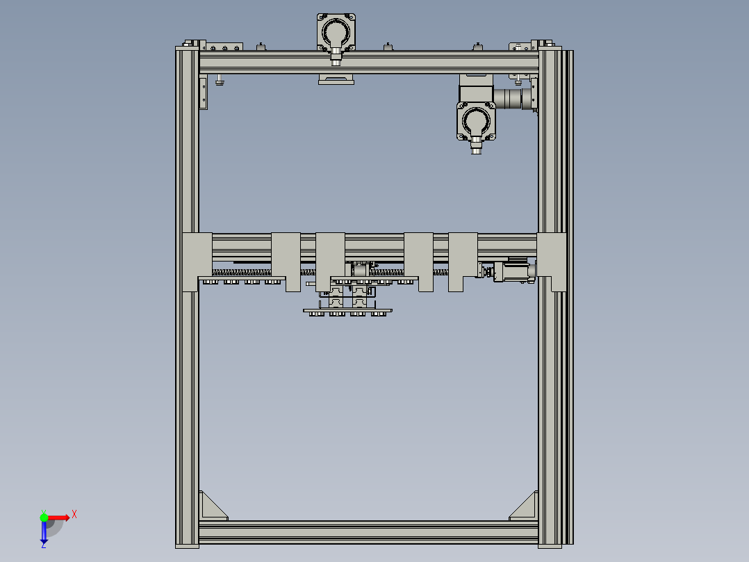 K双丝杆伸降机自动伸缩货叉_11俯视图