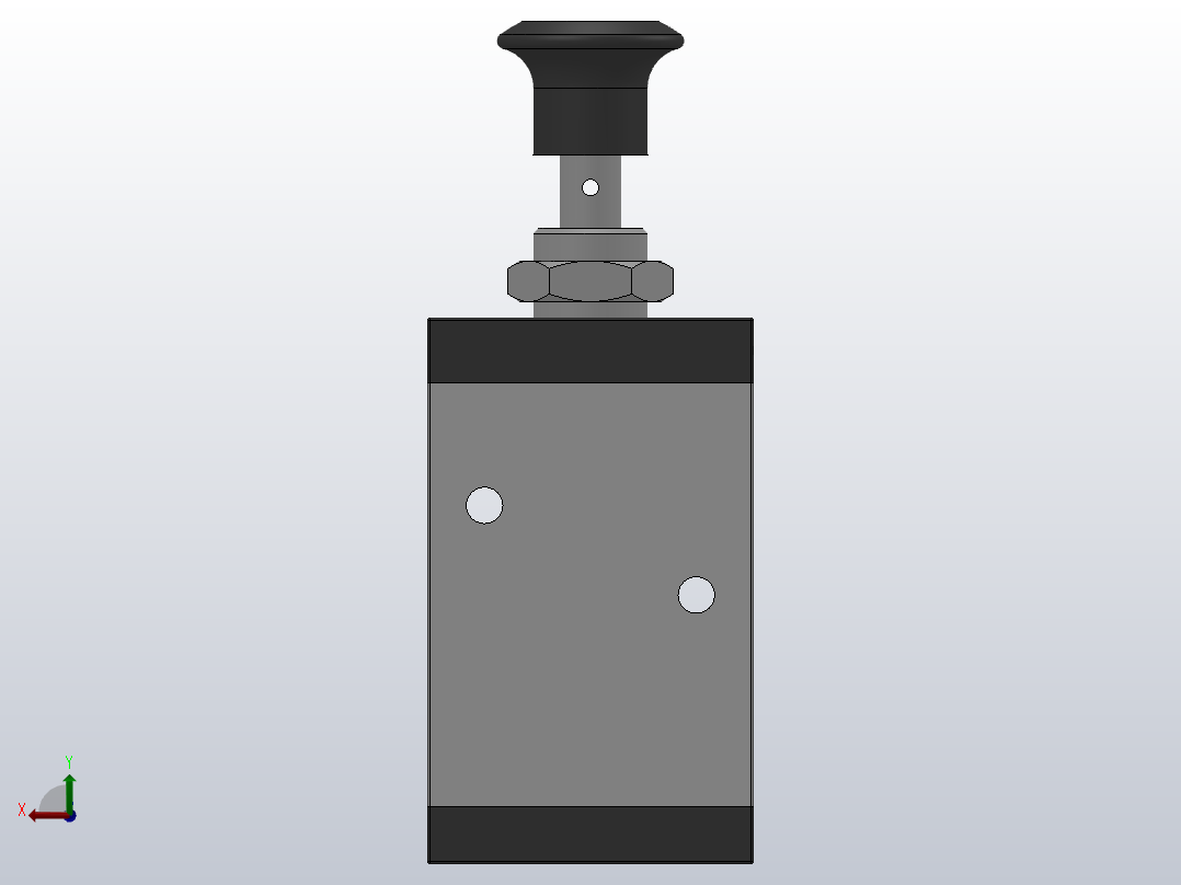 二位三通手拉阀[XQ-V300214]后视图