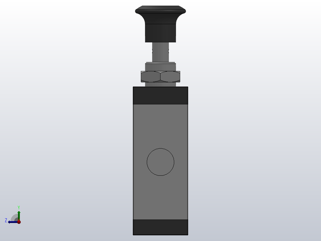 二位三通手拉阀[XQ-V300214]右视图
