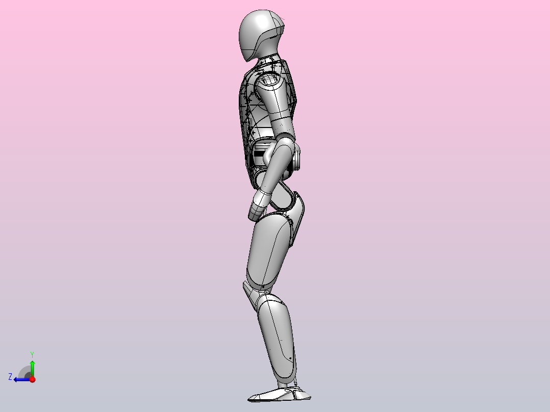 人形机器人右视图