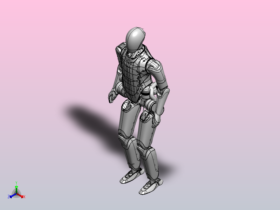 人形机器人正等轴测图