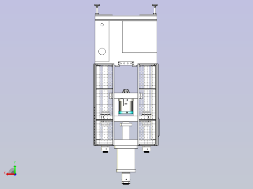 一款冲凸台液压机三维3D数模后视缩略图