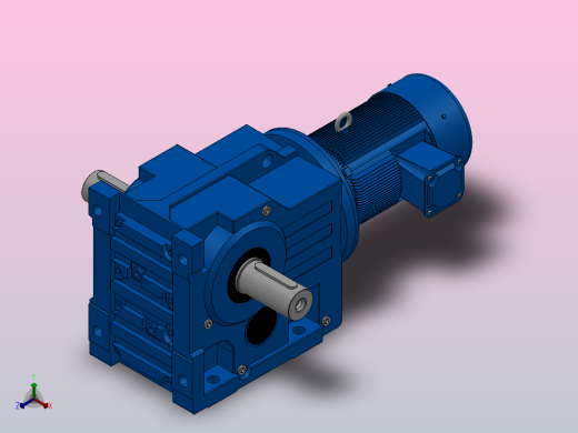 K97底脚轴伸式安装螺旋锥齿轮减速机K97-YV0.75-8P-152.31-M1-0°-A+B
