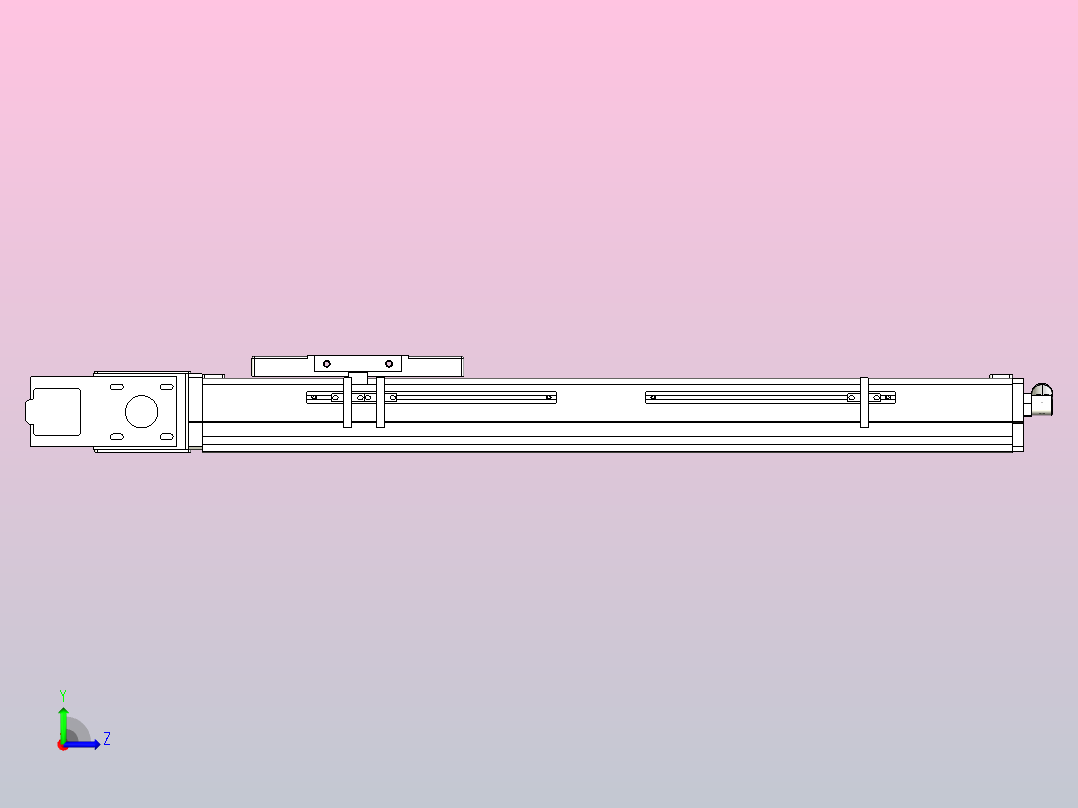 MCB10无尘皮带滑台[MCB10-L32-400-L-100W-C3]左视图