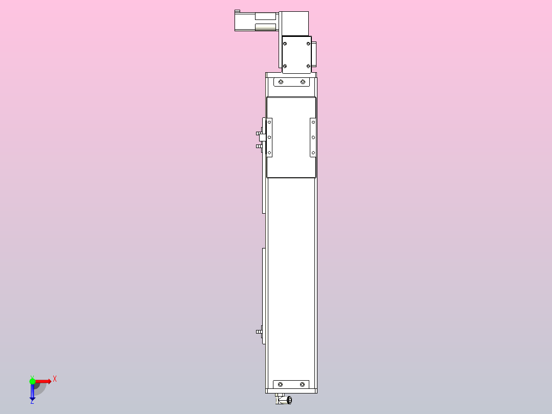 MCB10无尘皮带滑台[MCB10-L32-400-L-100W-C3]俯视图