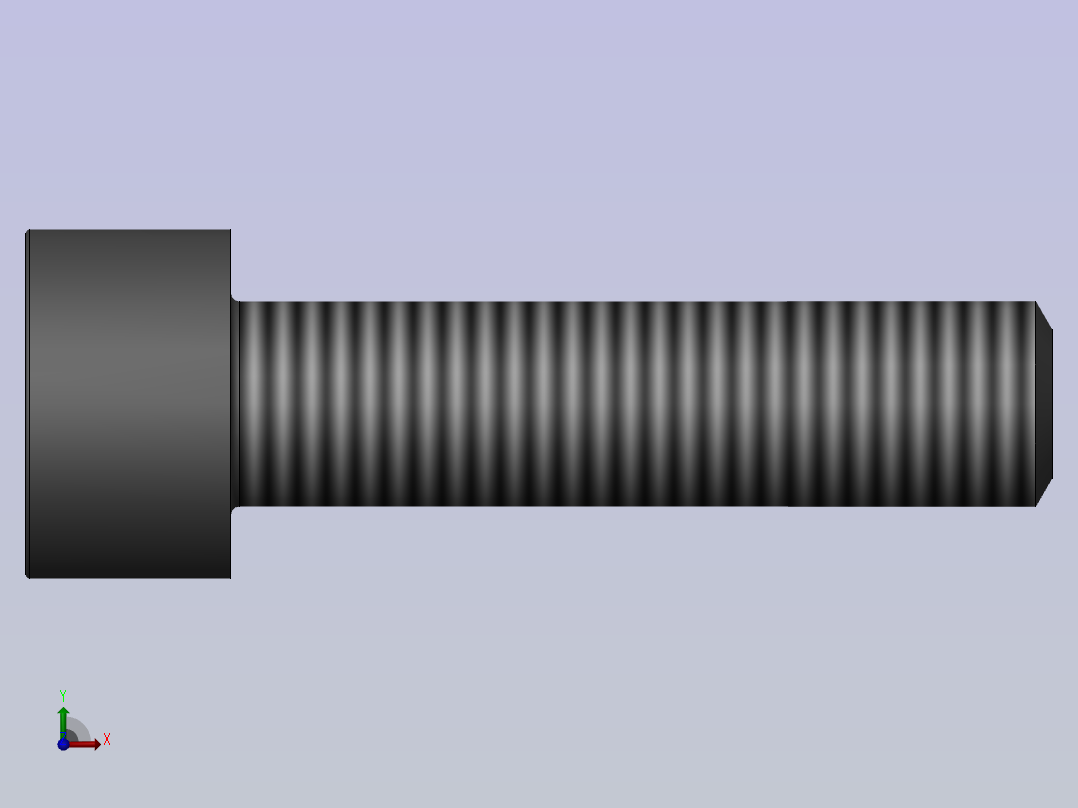GB／T70．1-2000内六角圆柱头螺钉M5×20前视图