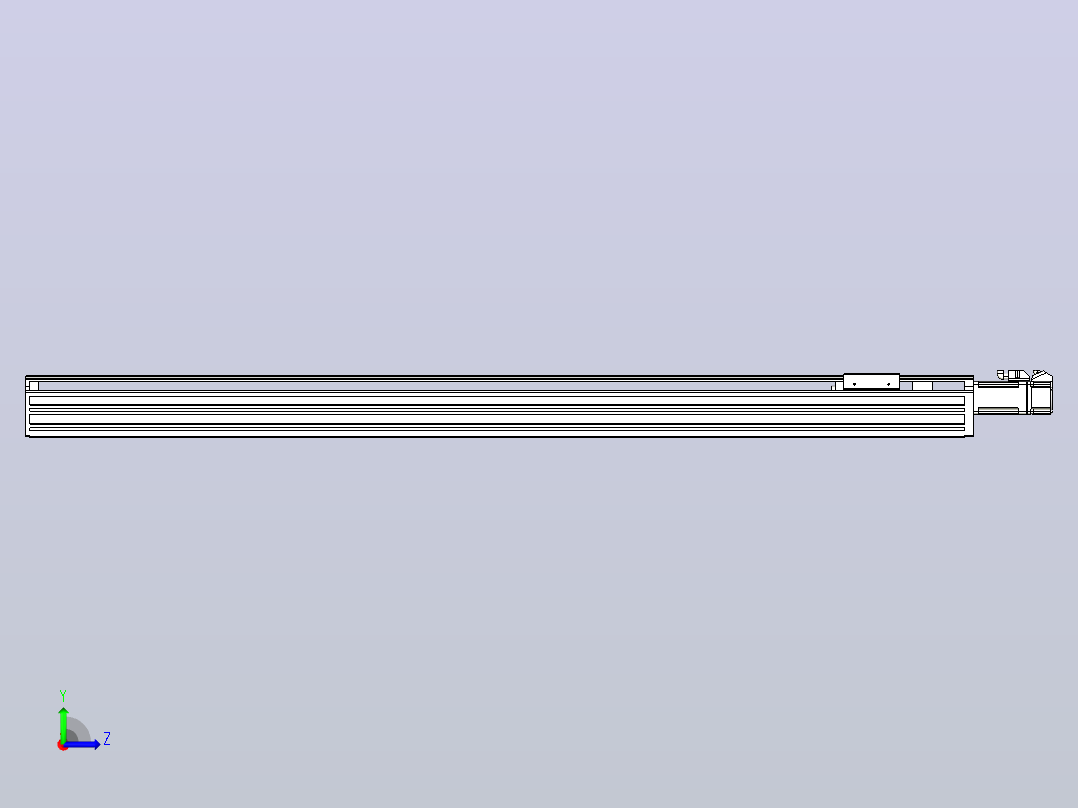 日规模组半封闭丝杆TPA-HNR-65S-1610C-L900-M-Y-P20-N3左视图