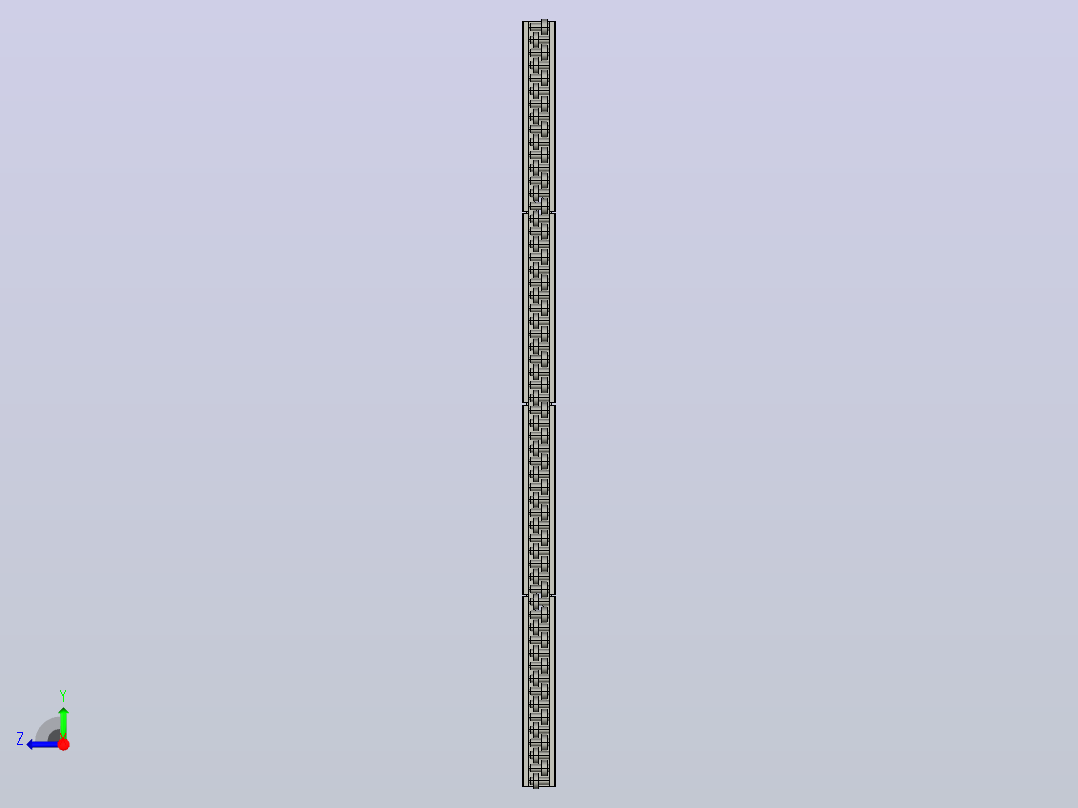 GZ-HL-1-C1单排滚珠护栏右视图
