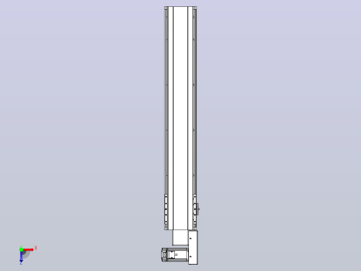 皮带直线轴半封闭可选导轨TPA-HNB-140D-120-L750-MR-C-P40-N3俯视缩略图