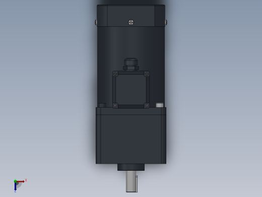 100AC(140W、160W、180W、200W、250W)微型交流（圆轴）组合型电机[100YS200WDV22H-100GF7.5H]俯视缩略图