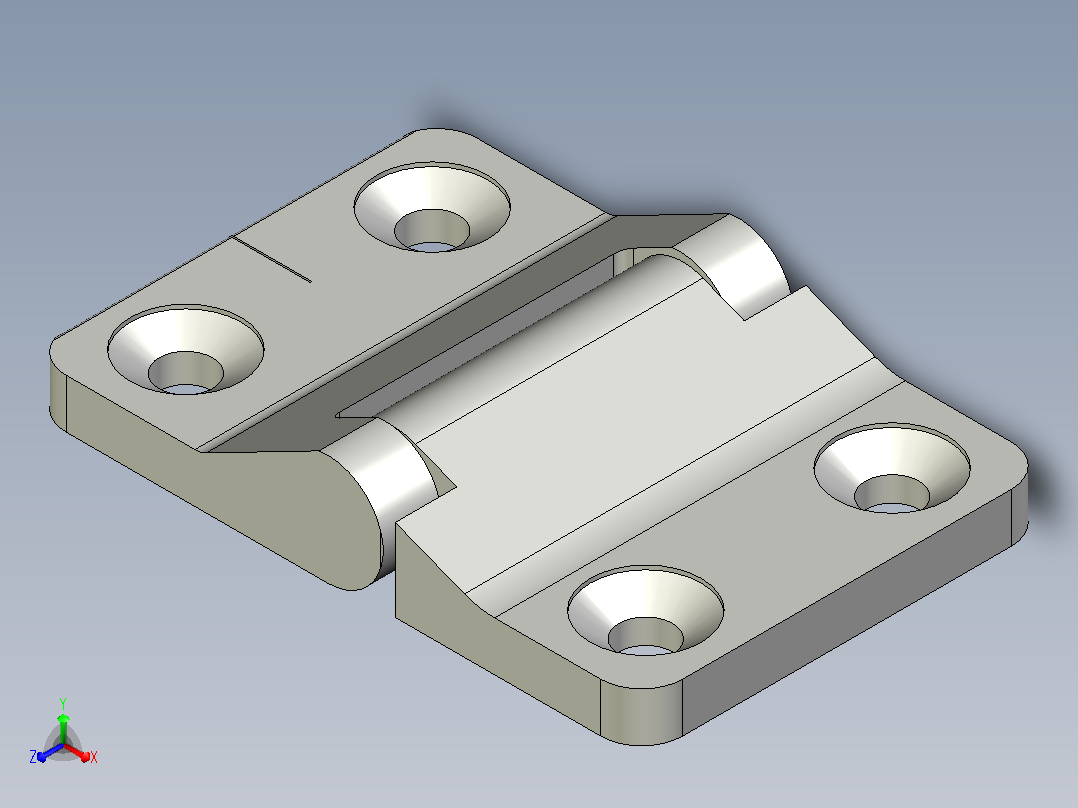 侧铰链正等轴测图