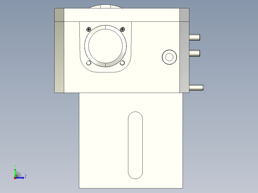 MK2STR-1BS-WA30-W400-C1滚子链小头部双驱动（1倍速）左视图