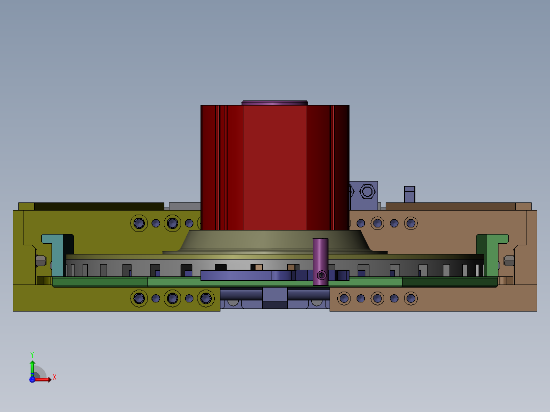 电机定子夹持器、工装夹具前视图