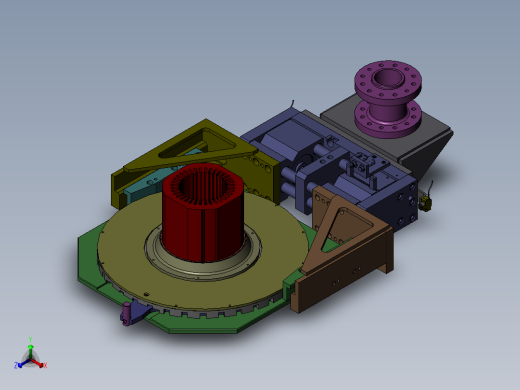 电机定子夹持器、工装夹具正等轴测缩略图