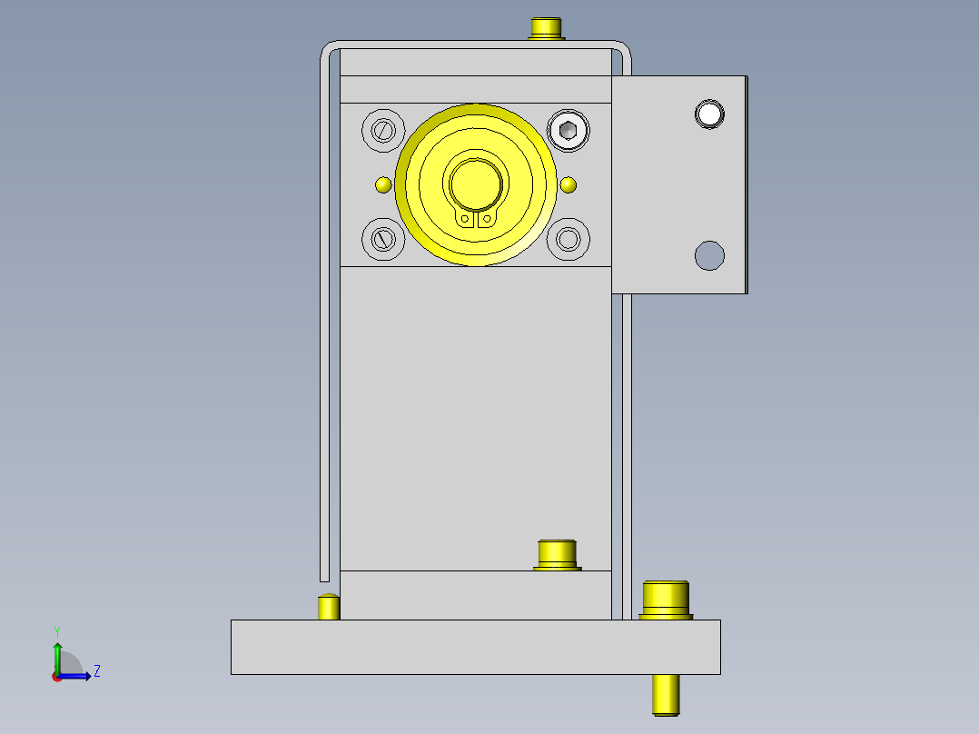 始终保持向下的单马达驱动装置左视图