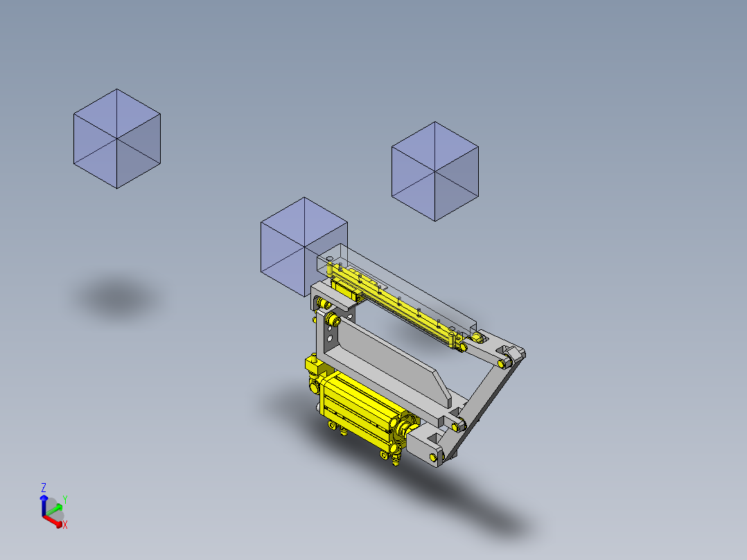 长冲程滑动机构正等轴测图