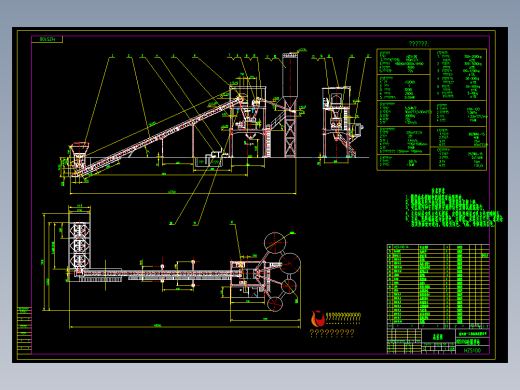 HZS100搅拌站 总图