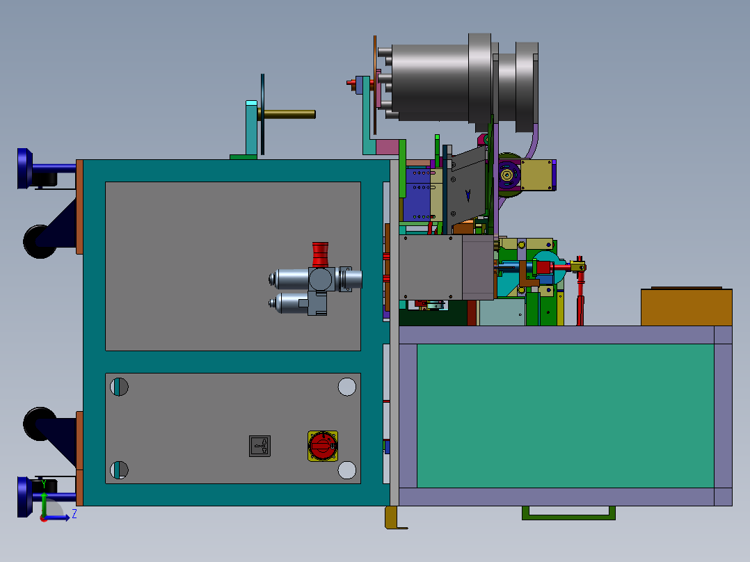 纯凸轮组装设备3D图纸 H962 非标自动化设备3D图纸3D模型左视图
