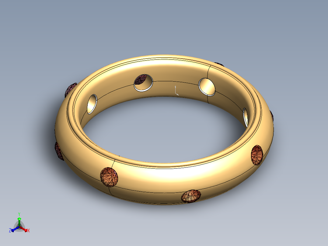 手镯正等轴测图