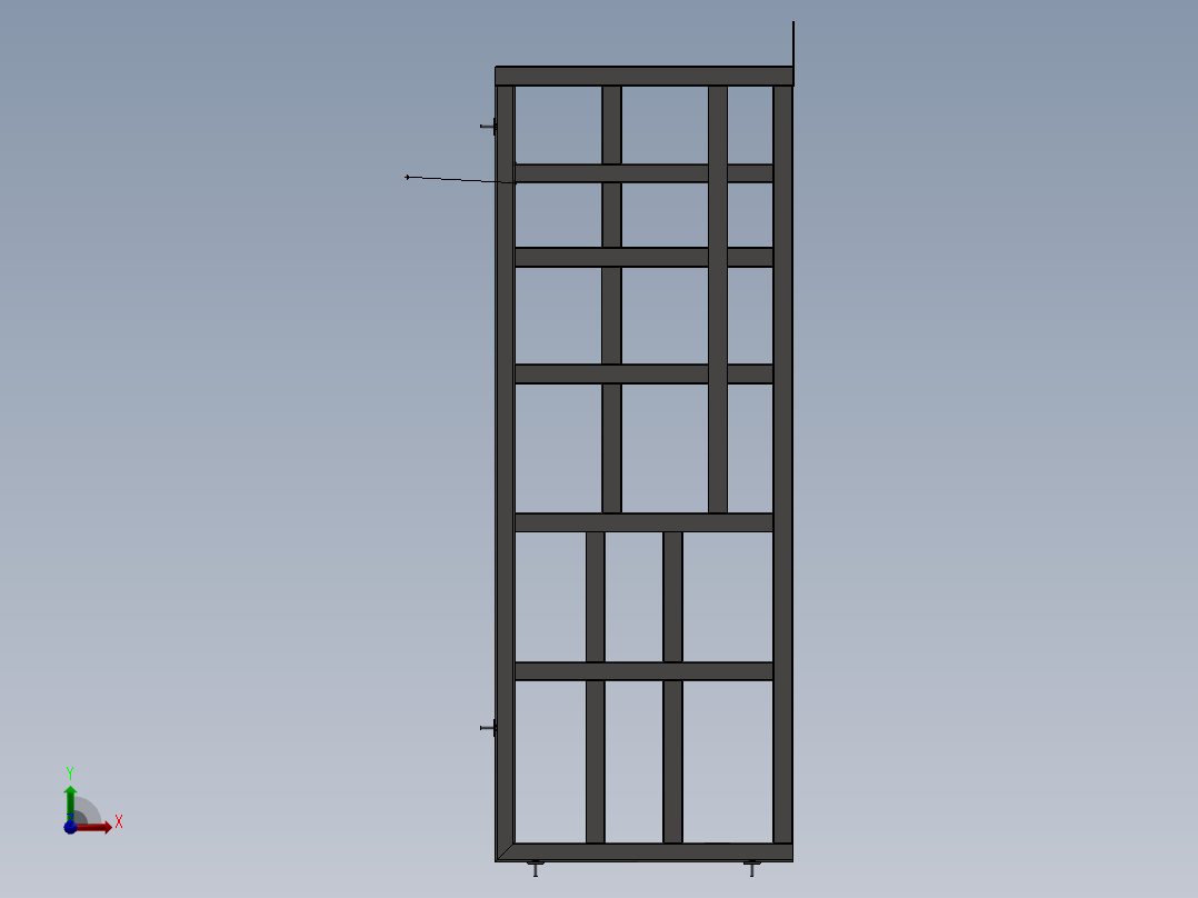 A112_钢结构货架前视图