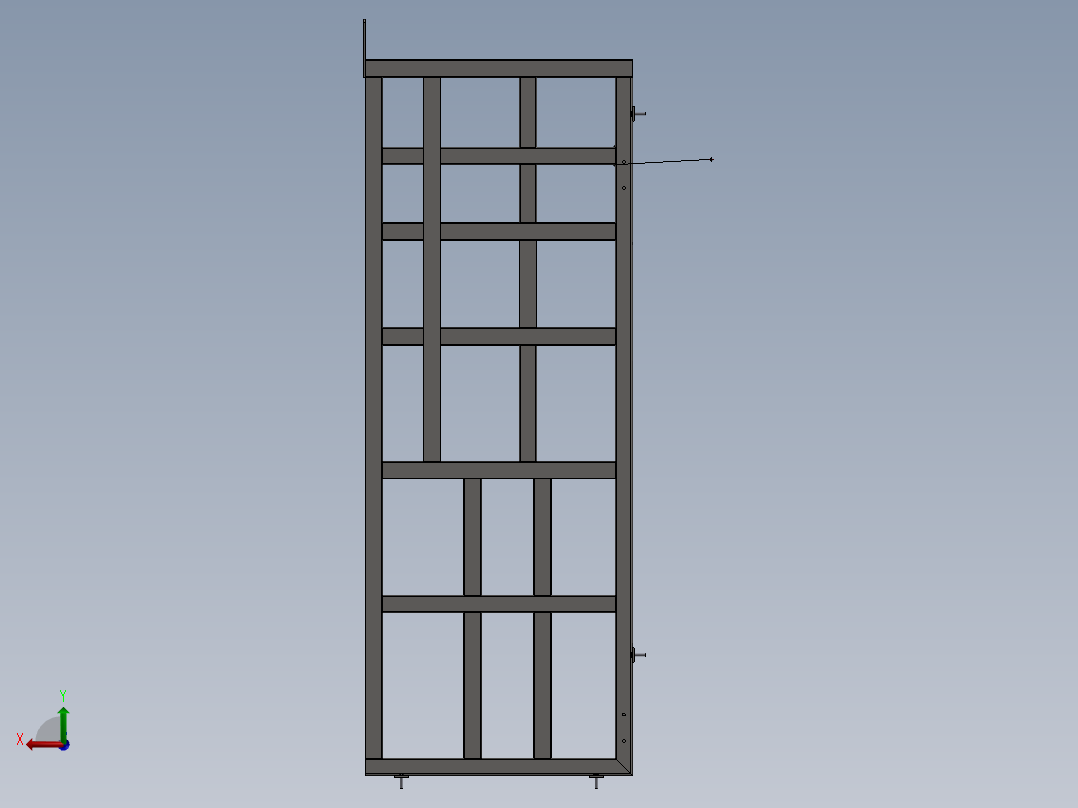 A112_钢结构货架后视图