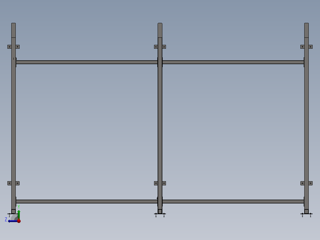 A112_钢结构货架右视图