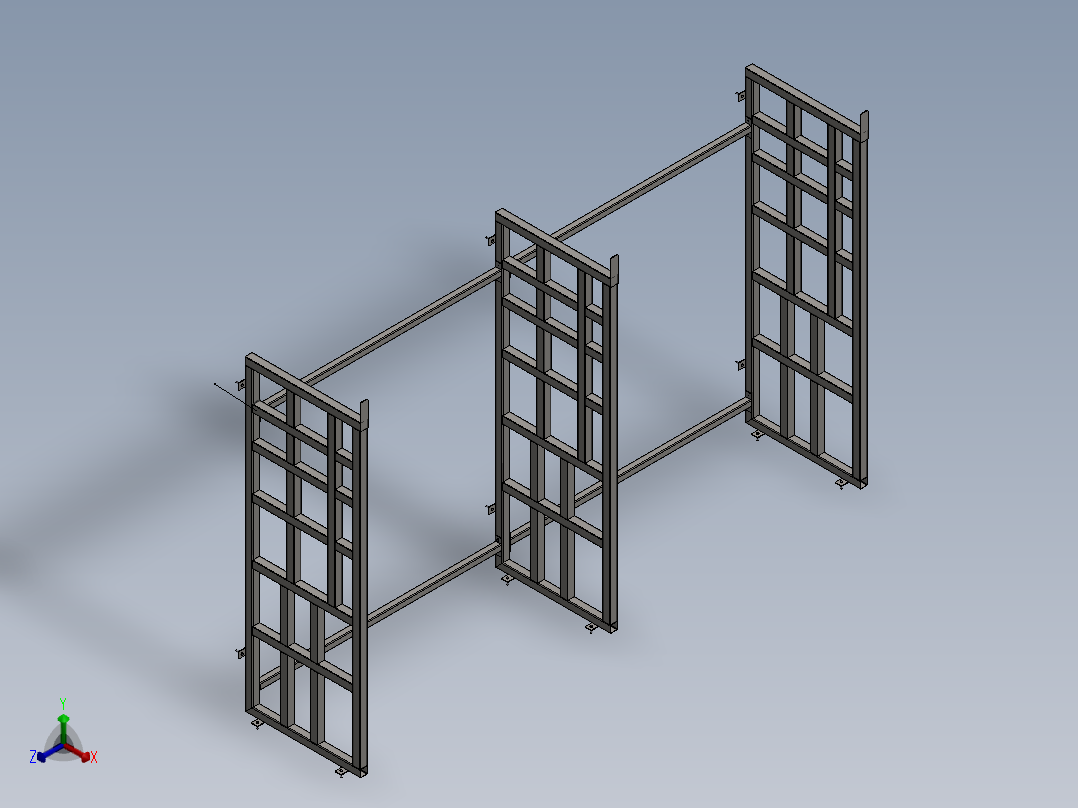 A112_钢结构货架正等轴测图