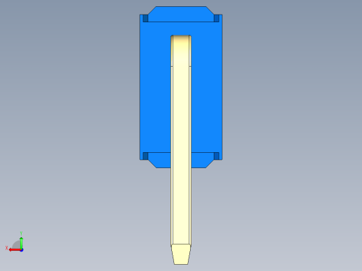 彩色公排针 100mil 2.54mm 系列-DS1022_blue_2x01p_100mil_TypeD_rev1.0后视缩略图