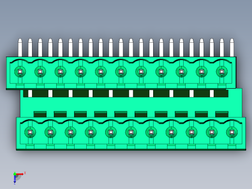 DEGSON 2EDG 系列 5.0mm 可插拔接线端子组-2EDGRTC-5.0-22P-14-00AH俯视缩略图